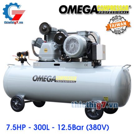 Máy nén khí Omega 300 lít - 7,5HP - áp 12,5bar